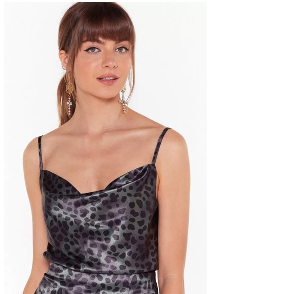 One Wild Night Leopard Cowl Top - Picture 1 of 2